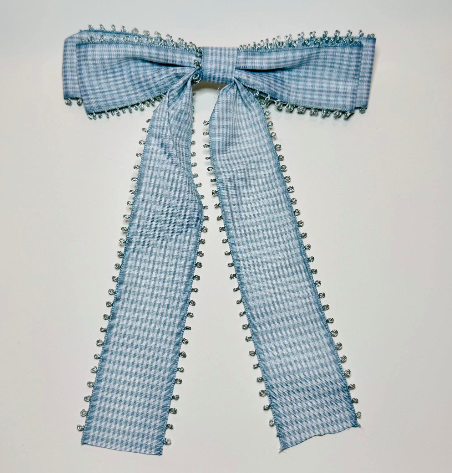 Blue gingham bow