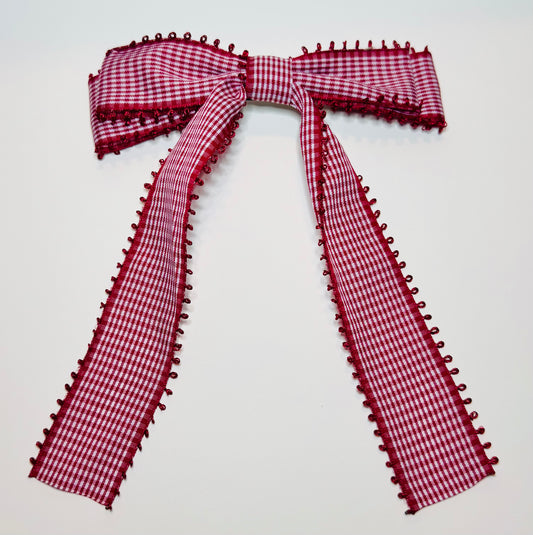 Red gingham bow