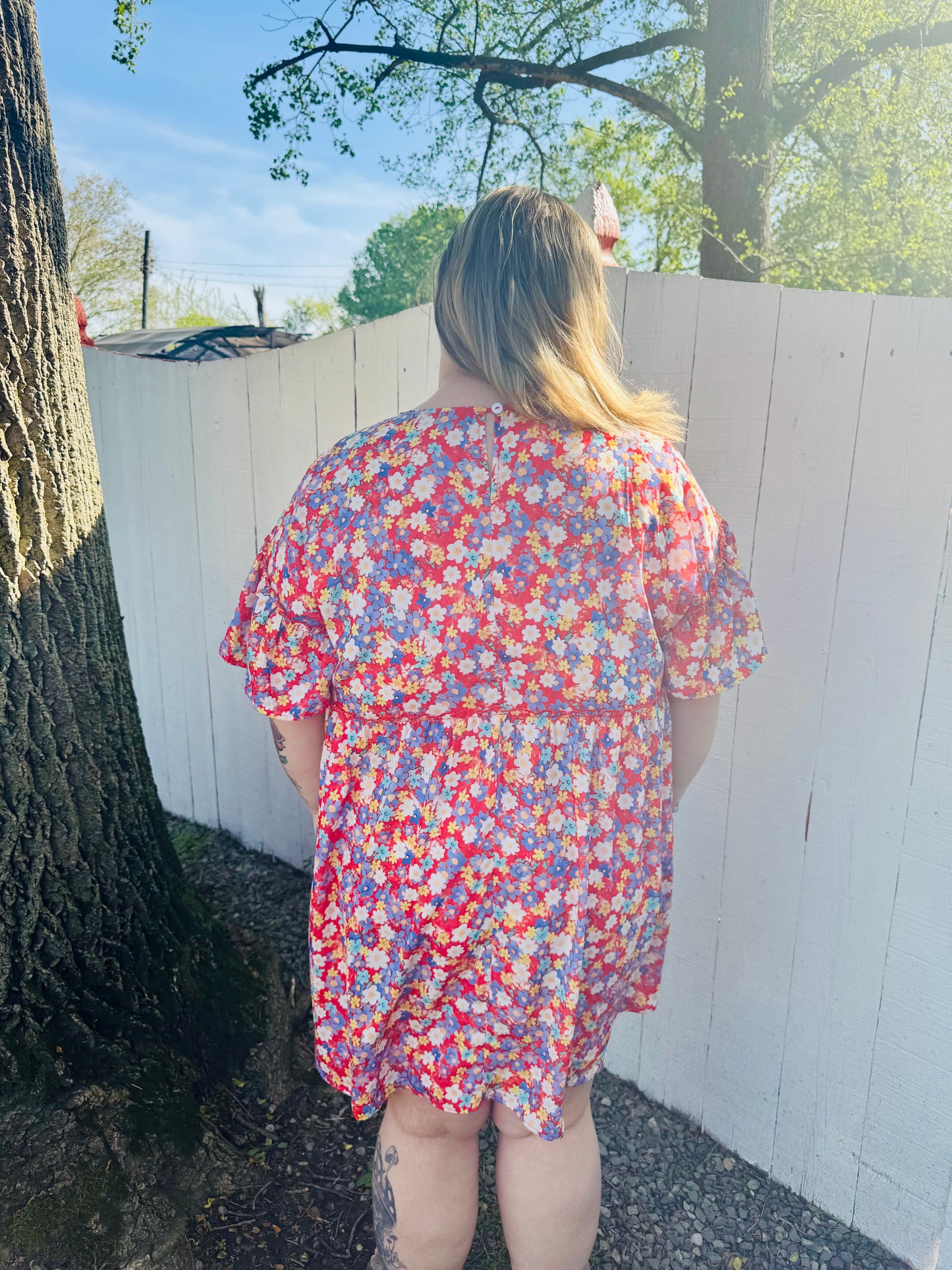 Red Floral dress